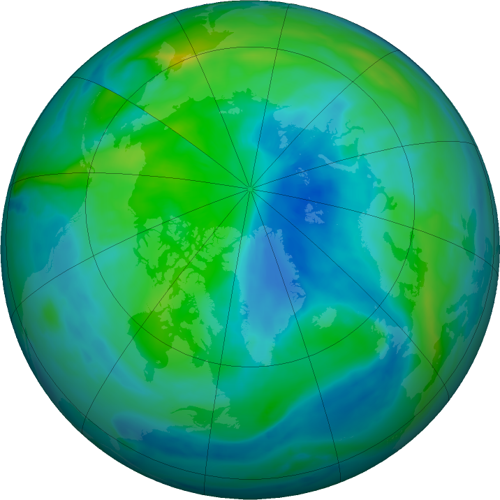 Arctic ozone map for 30 September 2022